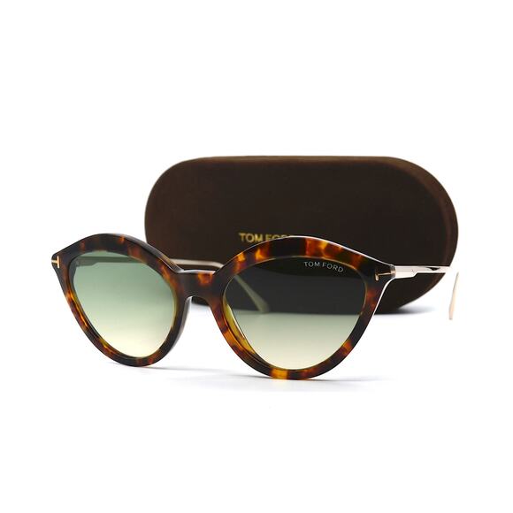 TOM FORD CHLOE TF663/S 55P HAVANA GREEN GRADIENT AUTHENTIC SUNGLASSES - Picture 1 of 14